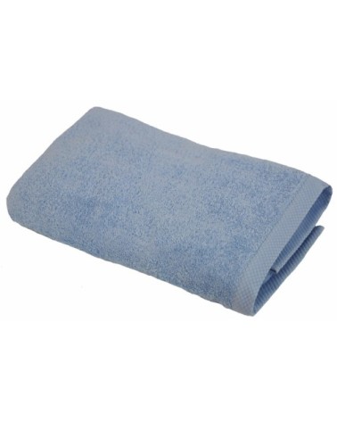 Drap de bain éponge en coton bleu ciel 100x150 cm