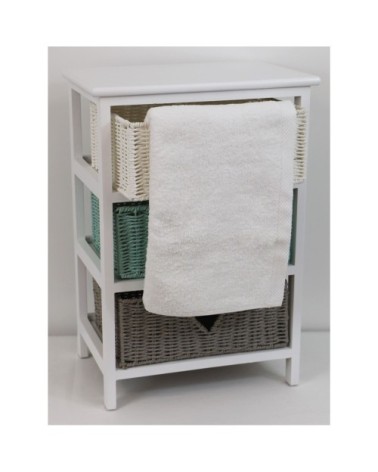 Serviette de toilette éponge en coton blanc 50x100 cm