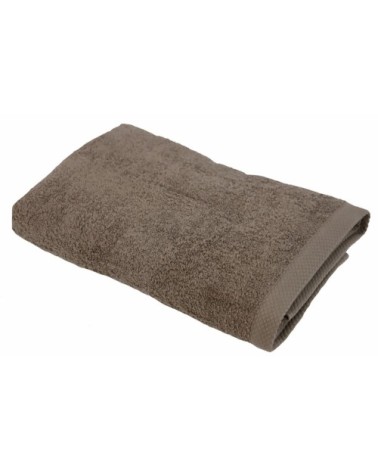 Serviette de toilette éponge en coton taupe 50x100 cm