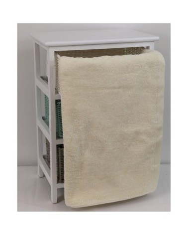 Serviette de toilette éponge en coton ecru 50x100 cm