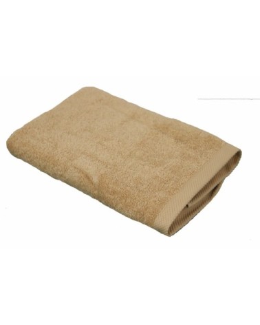 Serviette de toilette éponge en coton beige clair 50x100 cm