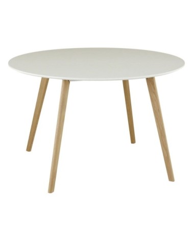 Table ronde laqué blanc scandinave120 cm