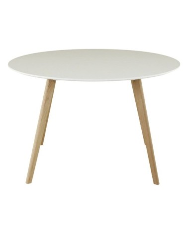 Table ronde laqué blanc scandinave120 cm