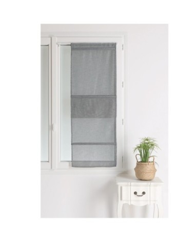 Store bateau en étamine unie etamine anthracite 180 x 60