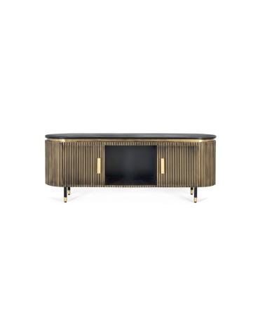 Meuble TV en manguier et bronze 150cm