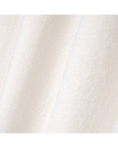 Rideau cocooning en fausse fourrure polyester blanc 260 x 140