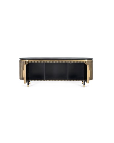 Meuble TV en manguier et bronze 150cm