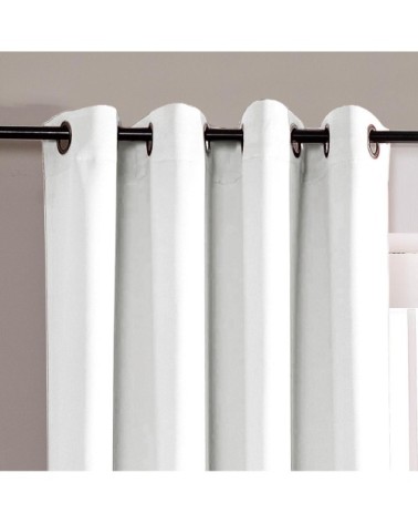 Rideau occultant pour chambre et salon blanc 260 x 140
