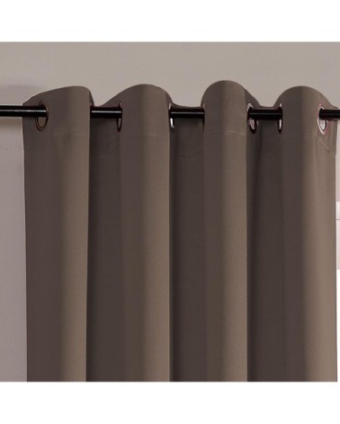 Rideau occultant pour chambre et salon taupe 260 x 140