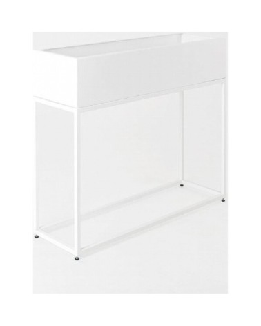 Jardinière en métal laqué blanc 100x30x60