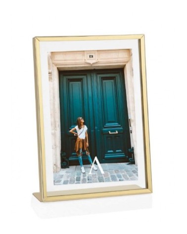 Cadre photo à poser en métal doré 13x18