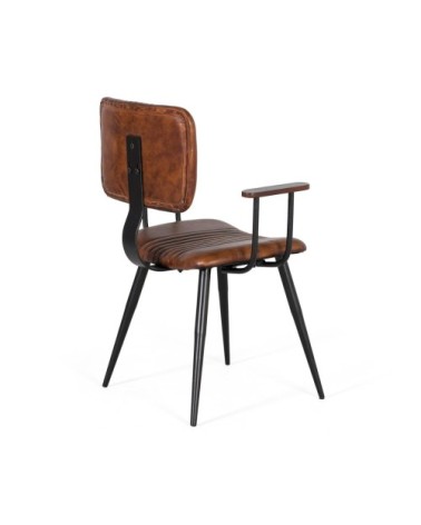 Ensemble de 2 chaises avec une structure robuste en tube de fer noir