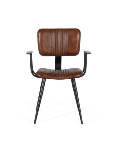 Ensemble de 2 chaises avec une structure robuste en tube de fer noir