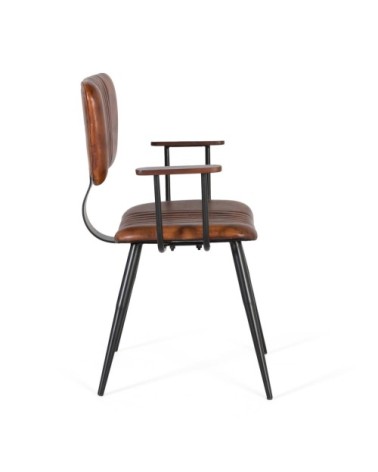 Ensemble de 2 chaises avec une structure robuste en tube de fer noir