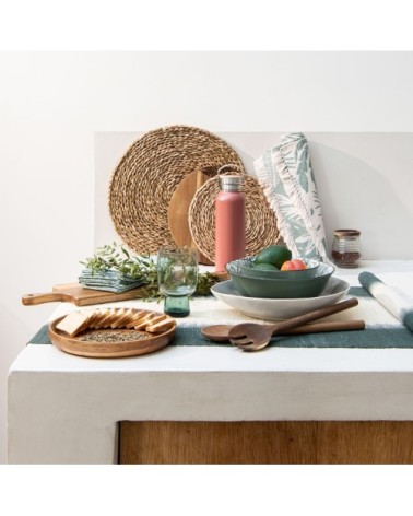 Set de table rond en fibre végétale tressée