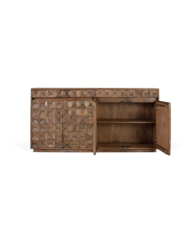 Buffet en bois de manguier avec finition vieillie