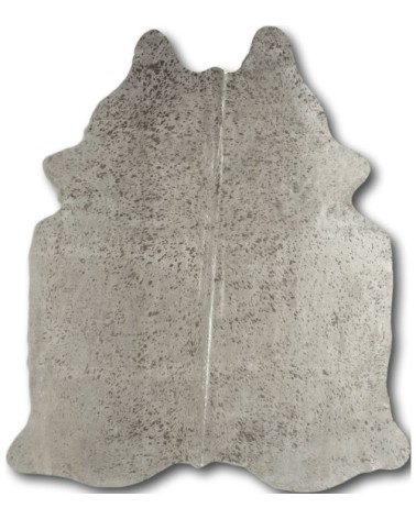 Tapis peau de vache argent 220x180