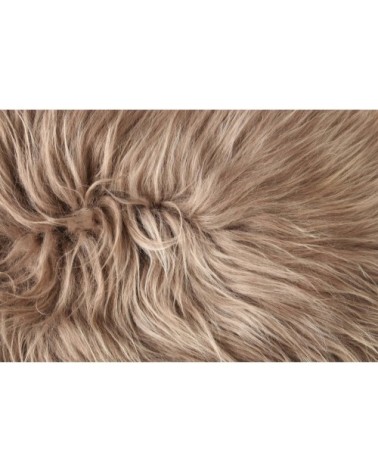 Descente de lit peau de mouton marron 90x60