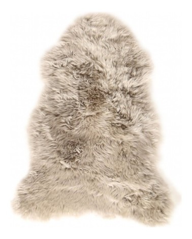 Descente de lit peau de mouton marron 100x70