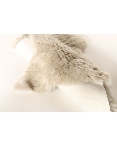 Descente de lit peau de mouton marron 100x70