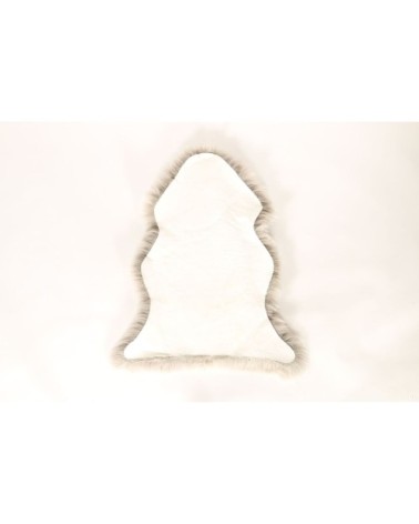 Descente de lit peau de mouton marron 100x70