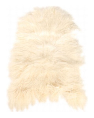 Descente de lit peau de mouton blanc 90x60