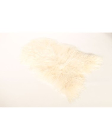 Descente de lit peau de mouton blanc 90x60