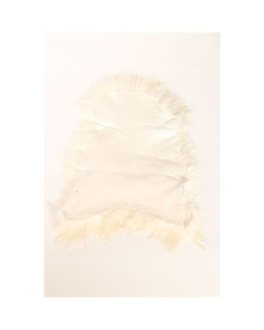 Descente de lit peau de mouton blanc 90x60