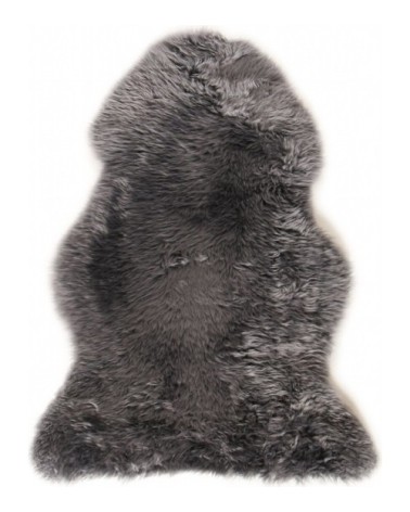 Descente de lit peau de mouton gris 100x70
