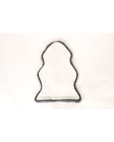 Descente de lit peau de mouton gris 100x70