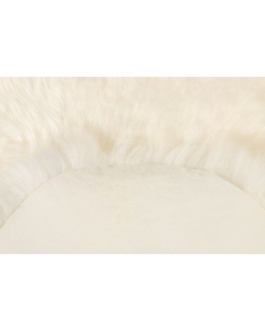 Descente de lit peau de mouton blanc 100x70