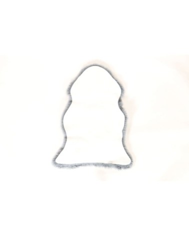 Descente de lit peau de mouton gris 100x70