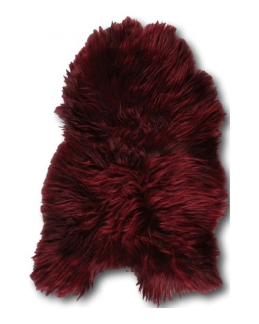 Descente de lit peau de mouton rouge 90x60