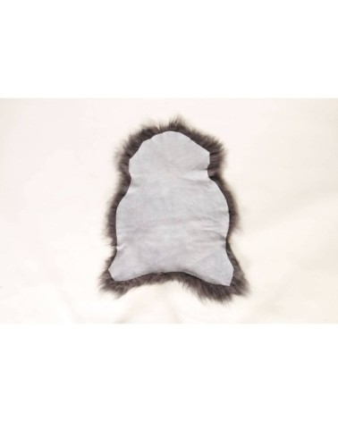 Descente de lit peau de mouton argent 90x60