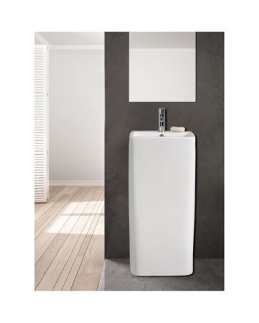 Lavabo colonne en céramique blanche 40 x 85 x 40 cm