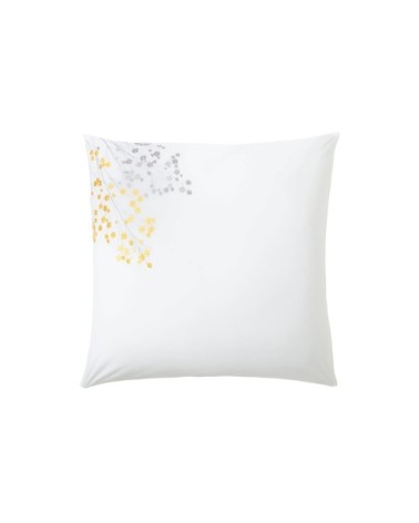 Taie d'oreiller 63x63 en percale de coton  blanc