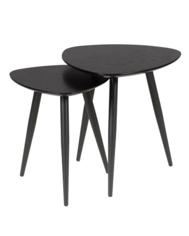 Bouts de canapé gigognes noirs  (Set de 2)