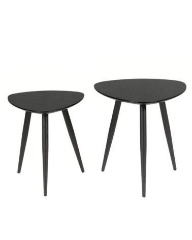 Bouts de canapé gigognes noirs  (Set de 2)