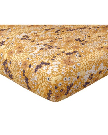 Drap-housse 140x190 en coton jaune