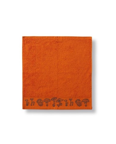 Essuie-mains orange en coton 50x50