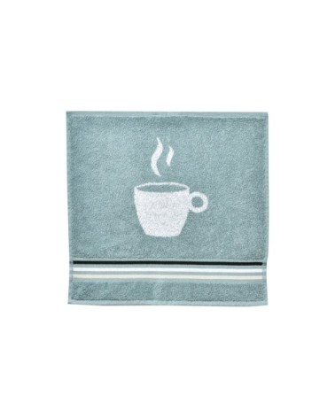 Lot de 3 essuie-mains bleu en coton 50x50