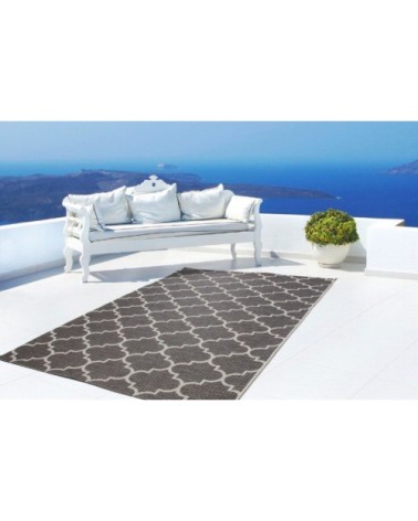 Tapis extérieur polypropylène gris 160x230