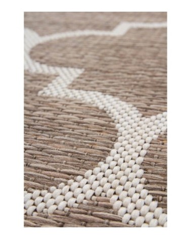 Tapis extérieur polypropylène beige 120x170