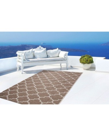 Tapis extérieur polypropylène beige 160x230