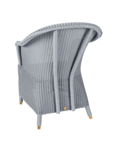 Fauteuil en Lloyd Loom laqué bleu gris