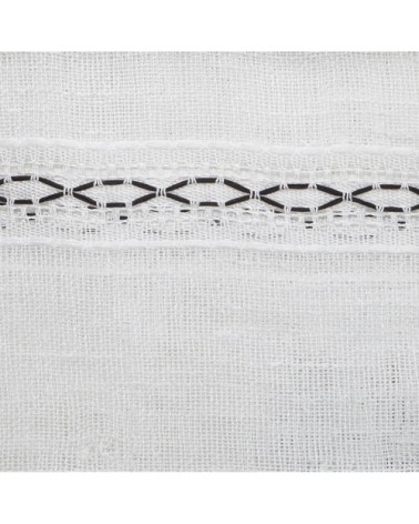 Voilage avec lignes ajourées polyester blanc 240 x 140