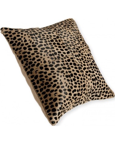 Coussin en cuir style guépard 45x45
