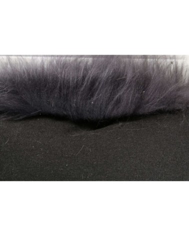 Coussin peau de mouton gris 35x35