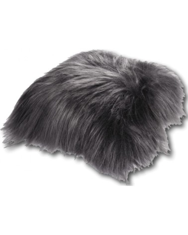 Coussin peau de mouton gris 35x35