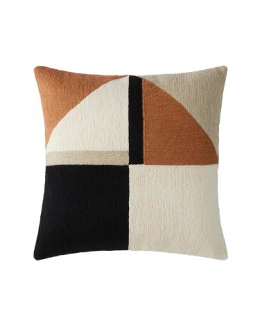 Housse de coussin en Laine Naturel et noir 40x40 cm